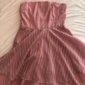 Pink strapless dress